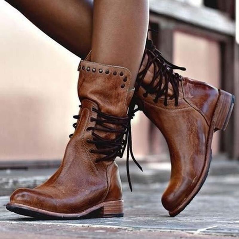 Susan | Leather Boots With Laces