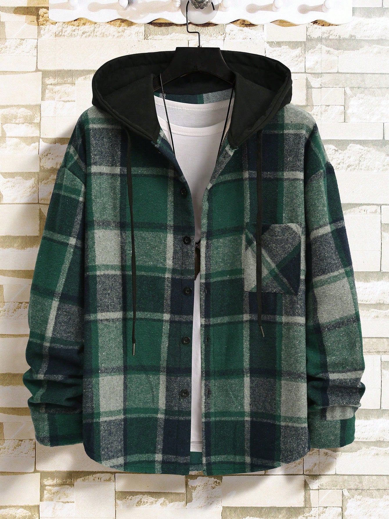 Manfinity Homme | Loose Hooded Shirt