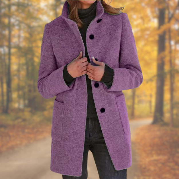 Bella | Coat with stand-up collar