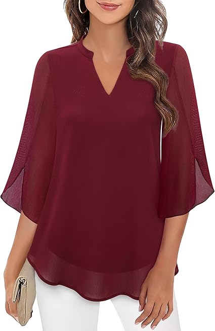 Vera | Double Layer Chiffon Blouse