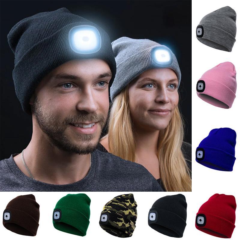 LED Knitted Winter Beanie Hat