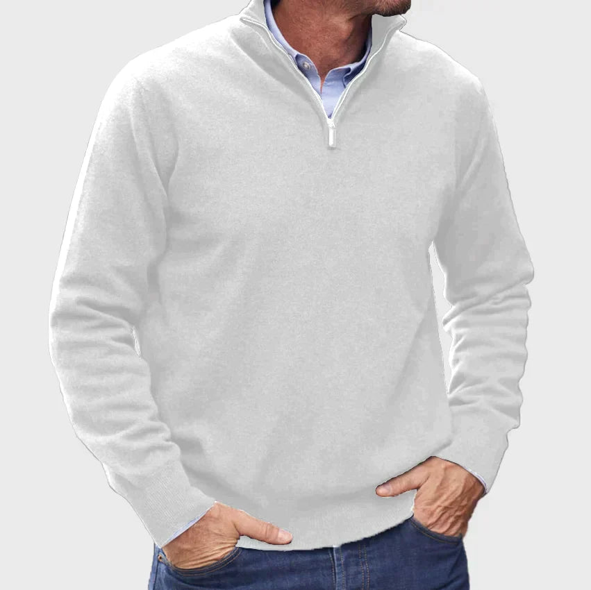 Raymon | Italian cashmere pullover for men with zipper