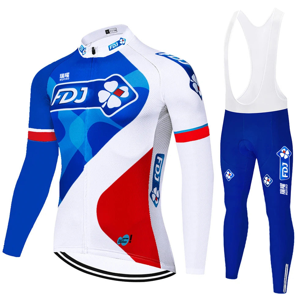 FDJ | Long Sleeved Pro Cycling Kit