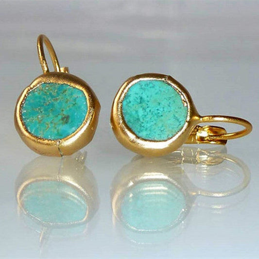 Riley | Vintage Turquoise Earrings in Gold