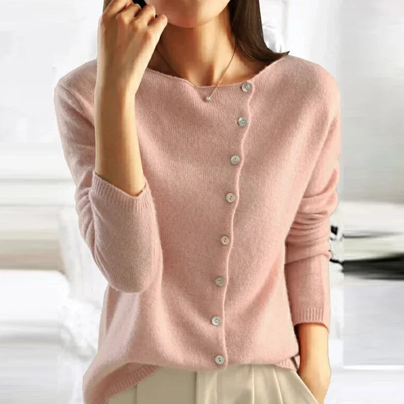 Rachel | Stylish Sweater with Trendy Button Closure