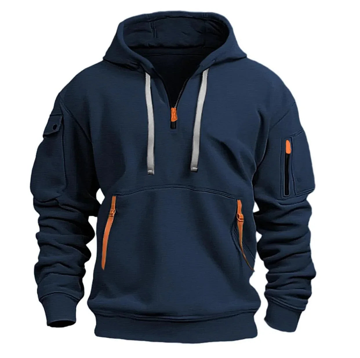 WILLIAM - COMFORTABLE HOODIE WITH MULTI-ZIP POCKETS