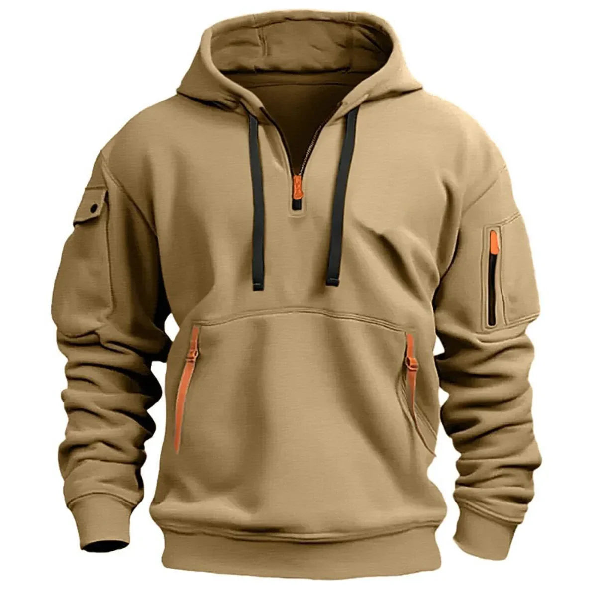 WILLIAM - COMFORTABLE HOODIE WITH MULTI-ZIP POCKETS