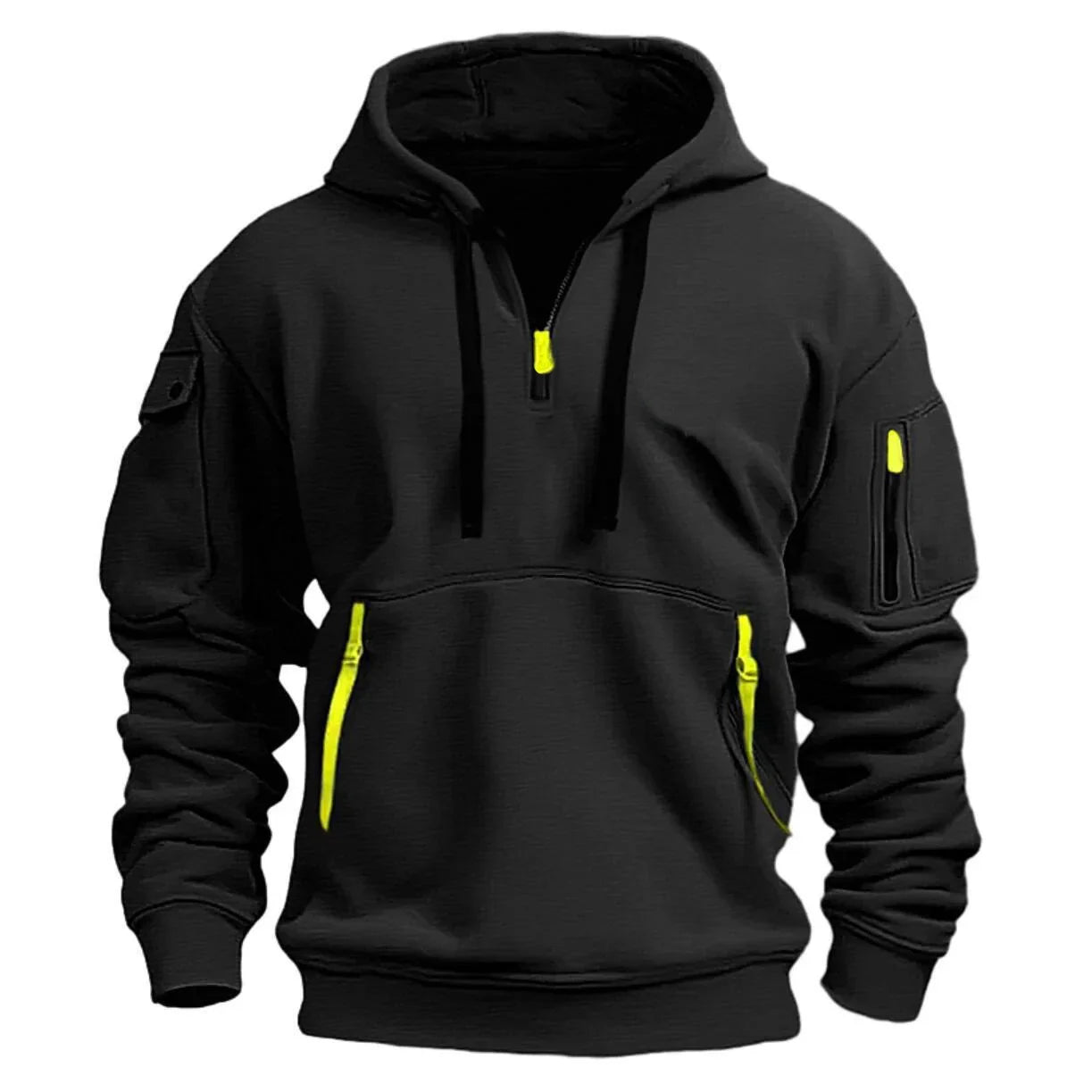 WILLIAM - COMFORTABLE HOODIE WITH MULTI-ZIP POCKETS