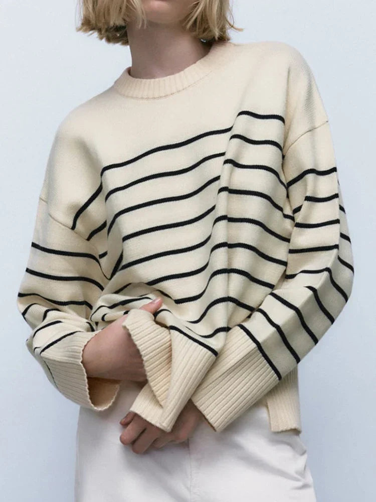 Louise | Knitted Striped Sweater