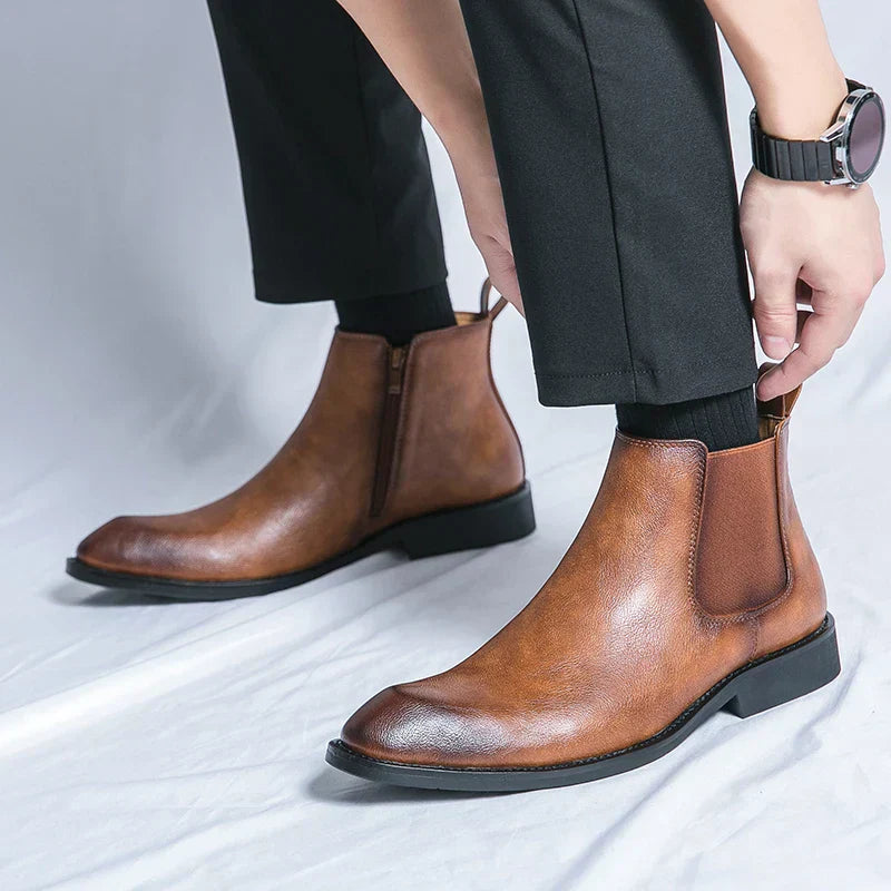 James | Zipped Leather Chelsea Boots