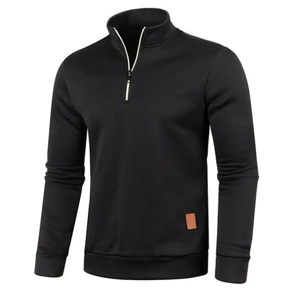 SEBASTIAN - COMFORTABLE ZIP-UP TURTLENECK SWEATER