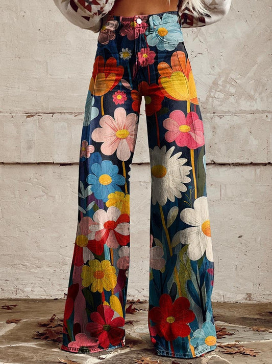 Flower Power | Vintage Flared Jeans