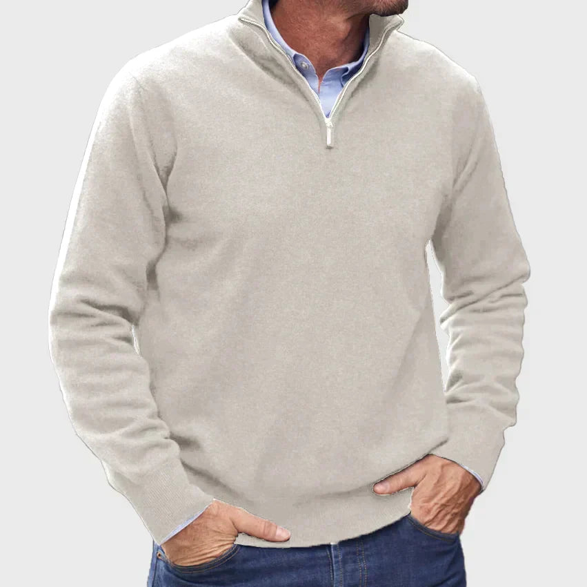 Raymon | Italian cashmere pullover for men with zipper