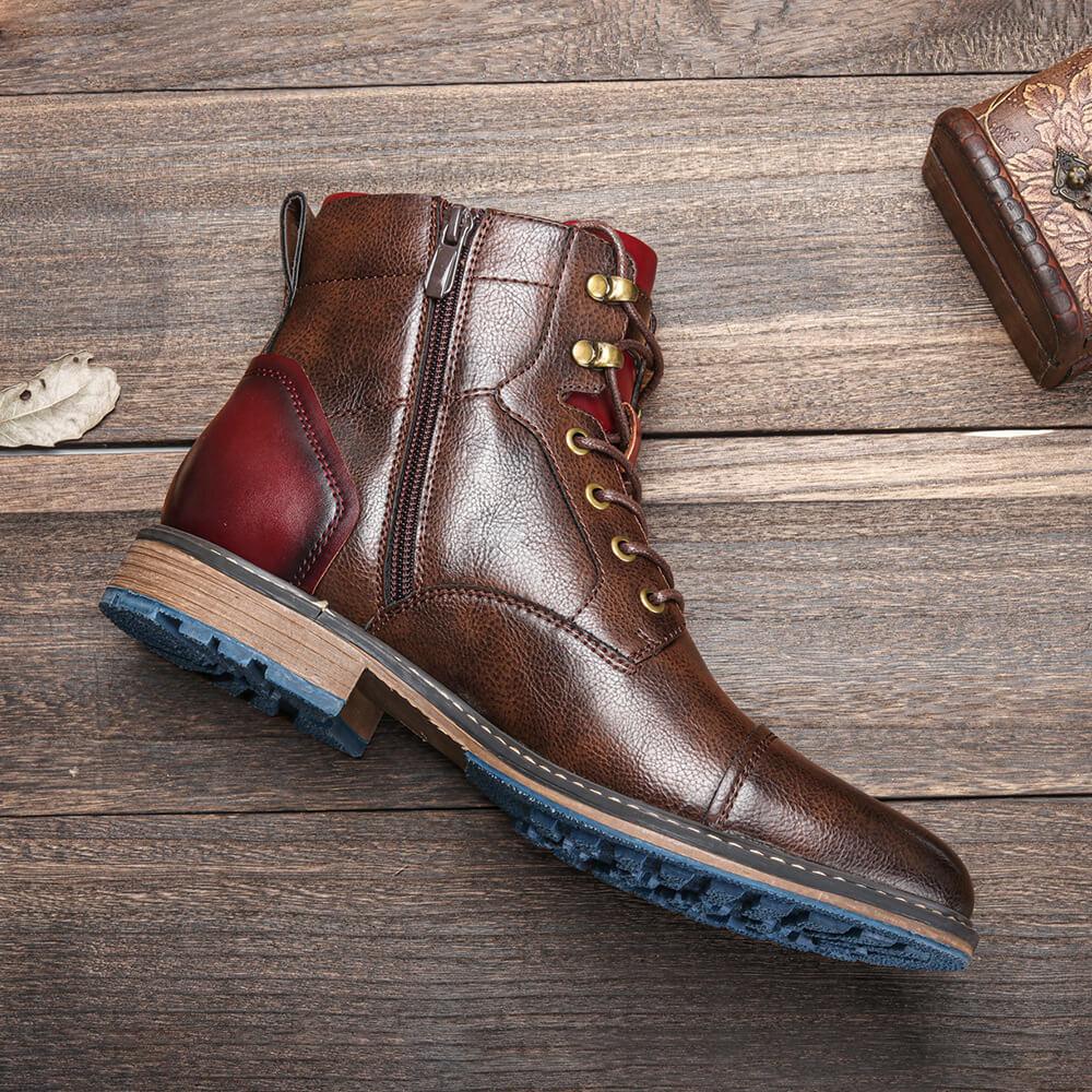 David | Premium Leather Oxford Boots