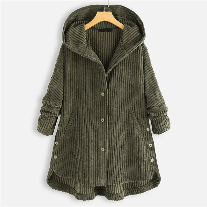 Dana | Corduroy Hooded Coat