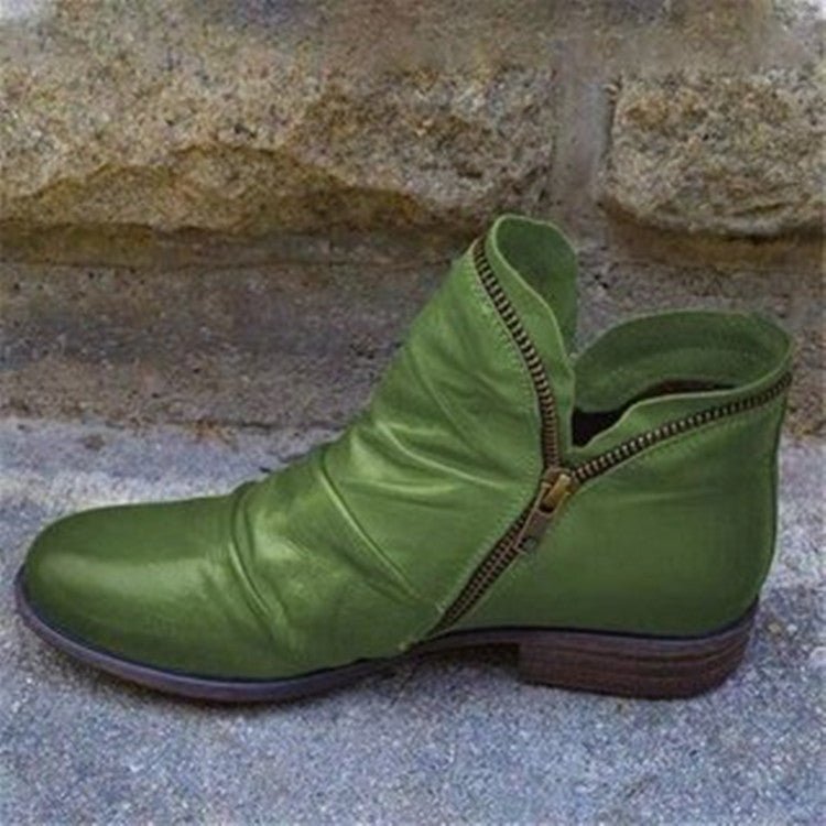 Susan | Bio-leather boots with zippers