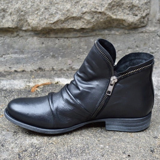 Susan | Bio-leather boots with zippers