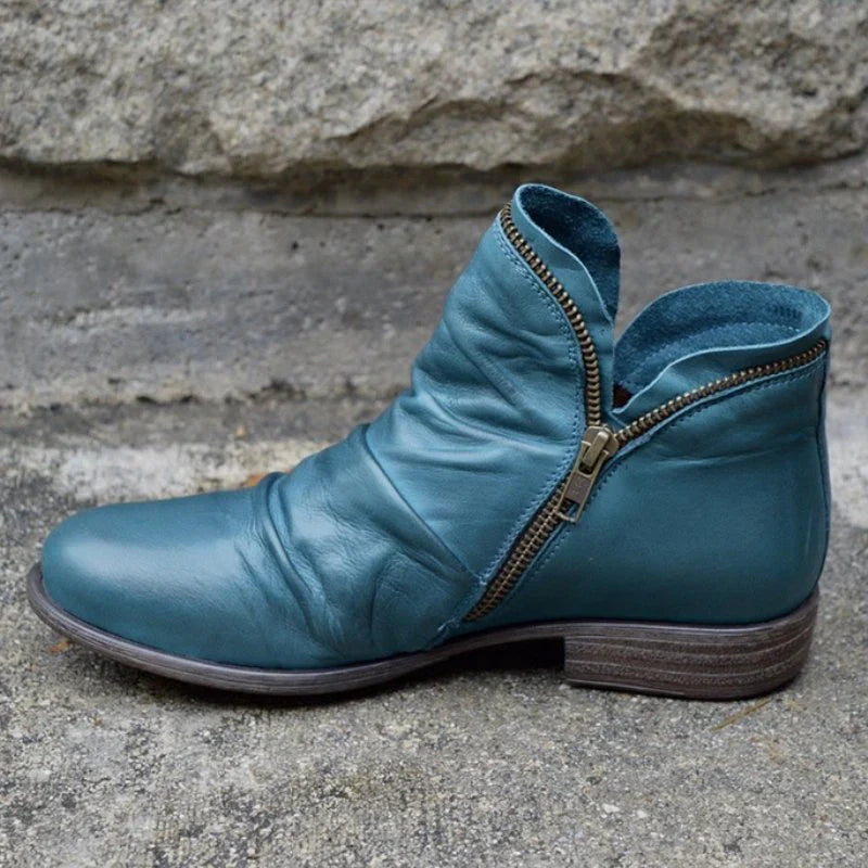 Susan | Bio-leather boots with zippers